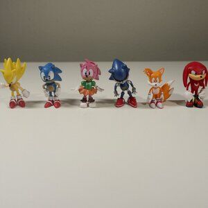 Set of 6 figures Sonic the Hedgehog Sonic Tails Knuckles